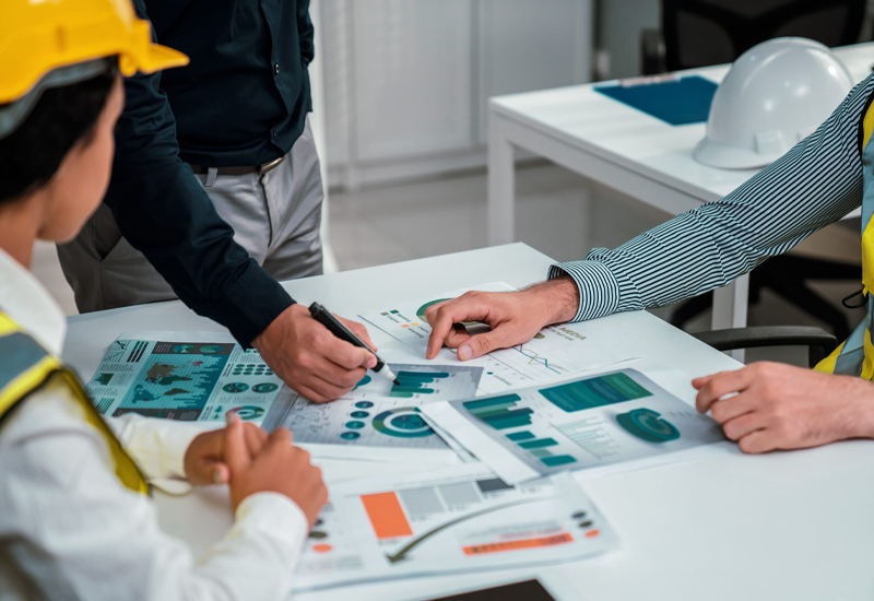 Interconnected industrial processing units illustrating potential domino effects in process safety